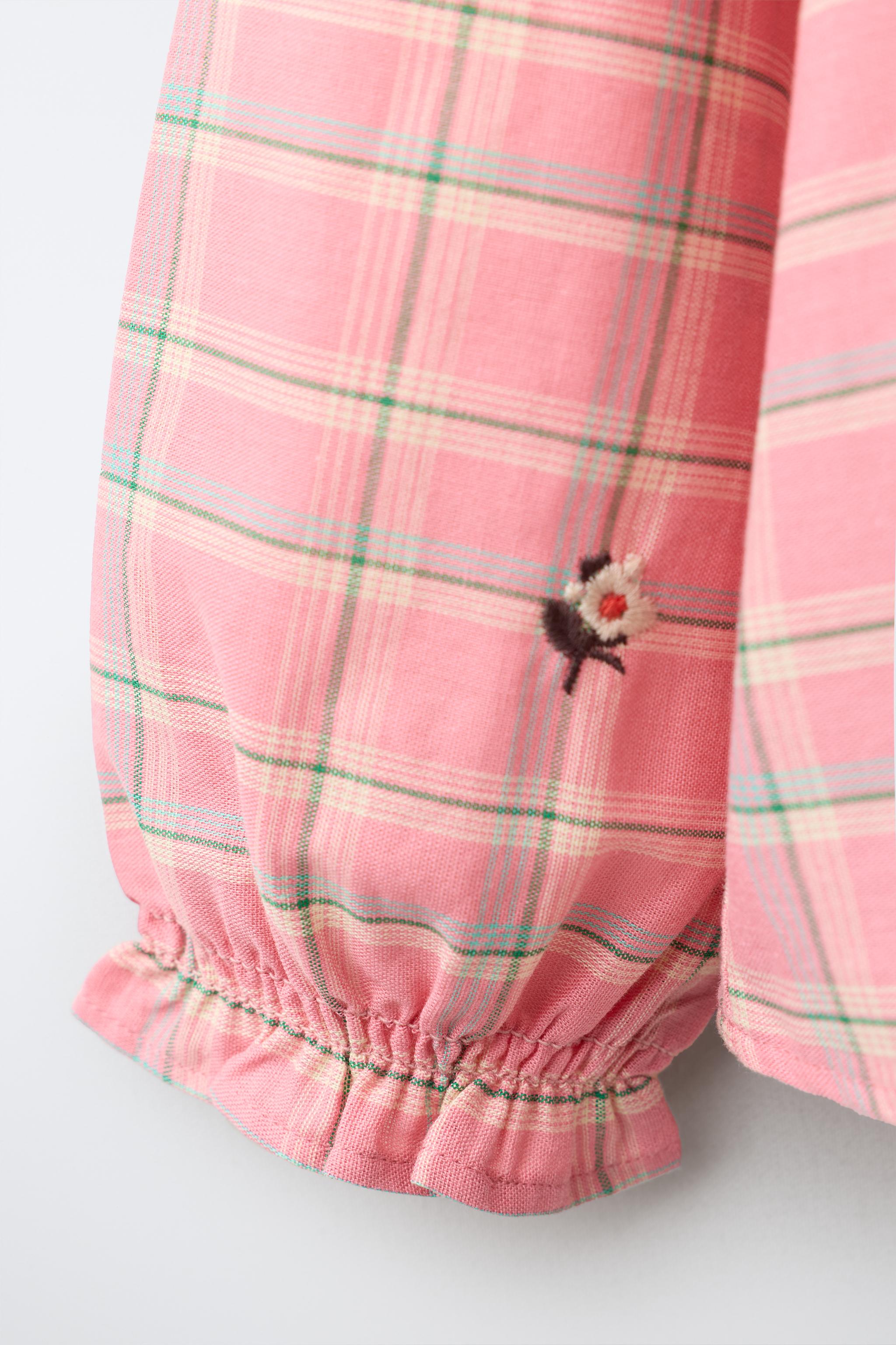CHEMISE À CARREAUX BRODÉS